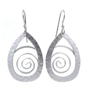 Silver Forest Earrings Teardrop NEW